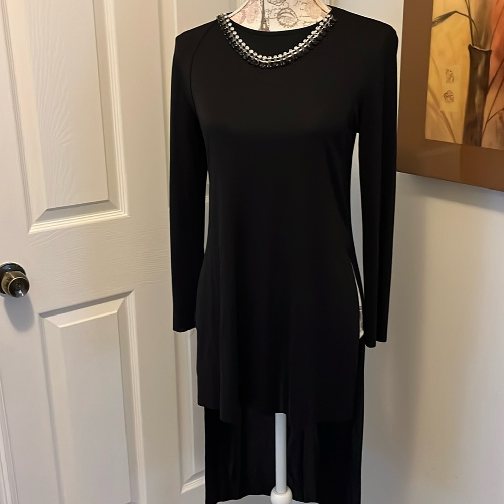 Black high low tunic